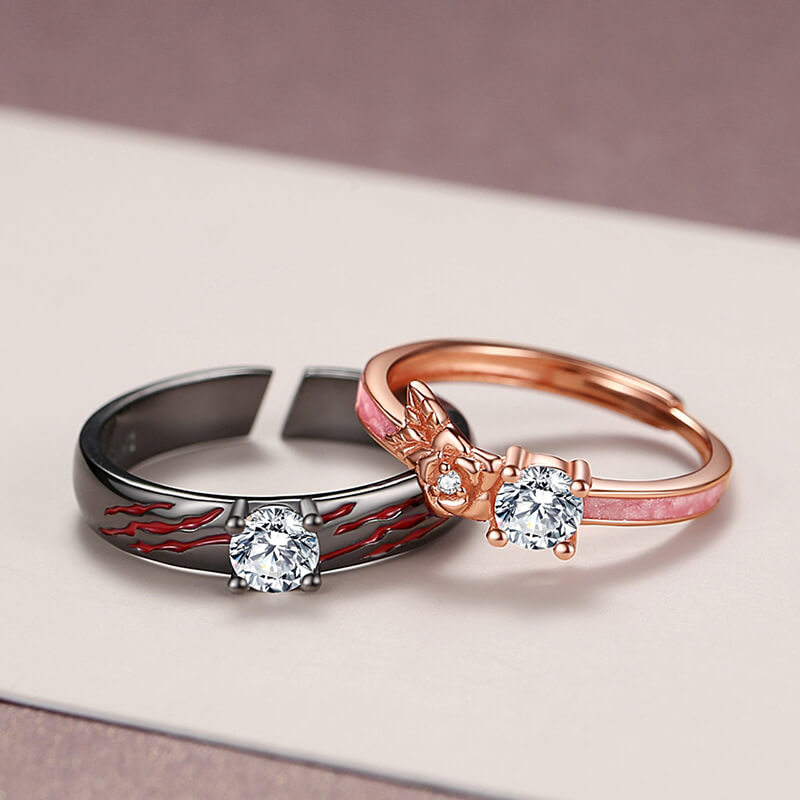 sterling silver matching rings