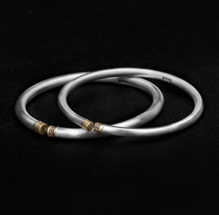 Ancient Patterned Minimalist Bangle