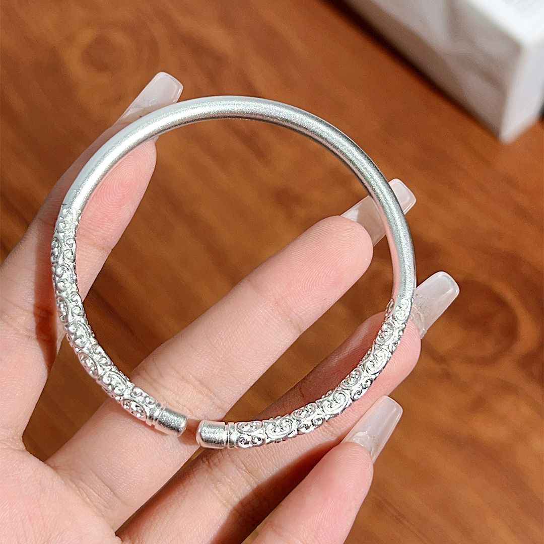 999 Sterling Silver Black Myth Wukong Matching Couple Bracelets, Wukong Crown & Monkey King Bar Bracelets, Eternal Love Bracelet