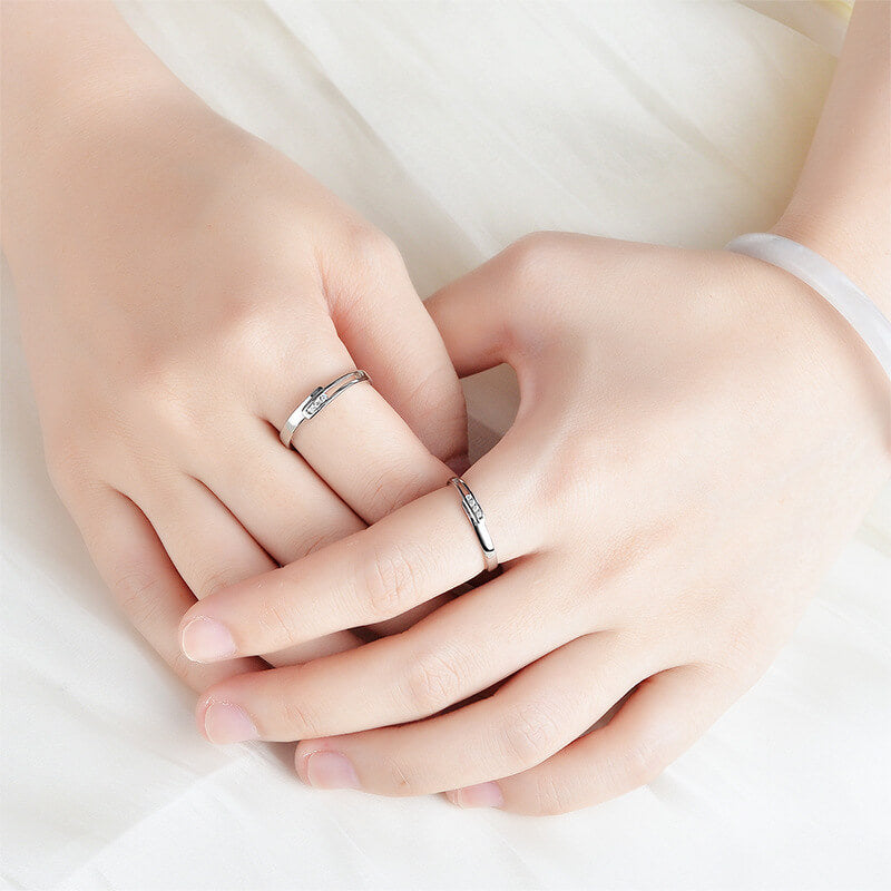 925 sterling silver wedding ring set