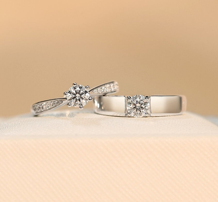 moissanite ring set