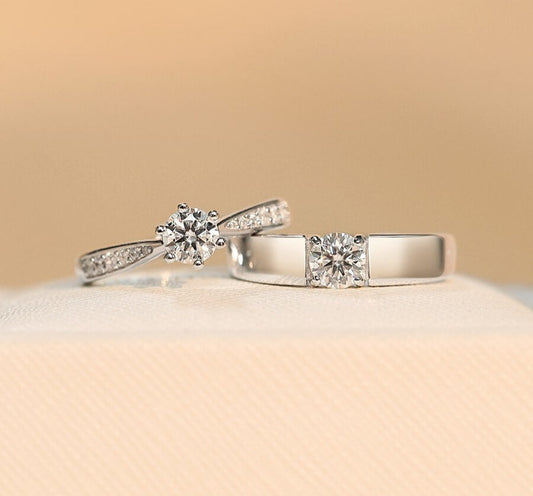 moissanite ring set