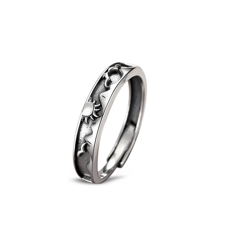 Mens silver wedding ring