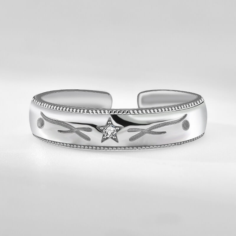 Mens silver wedding ring