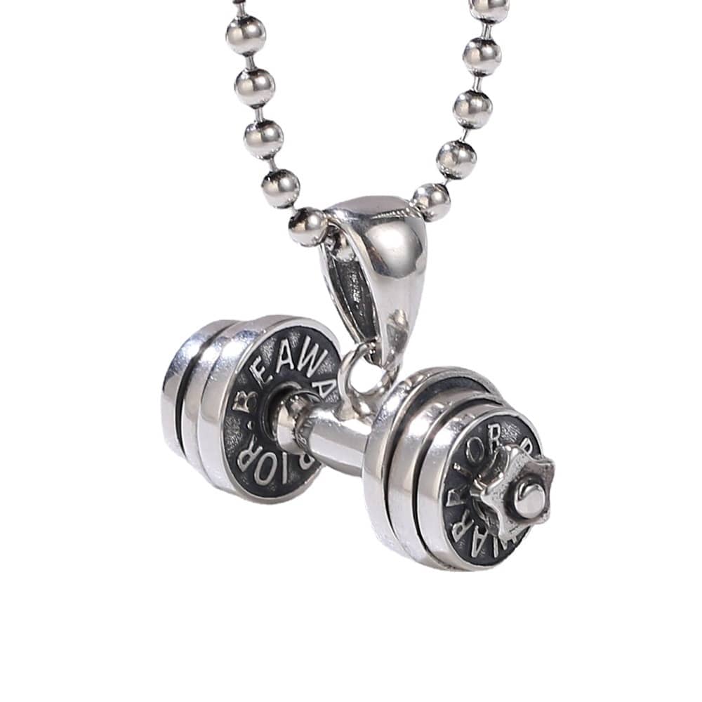 Barbell Pendant Necklace