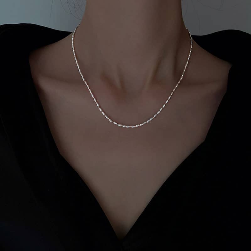 Silver chain necklace