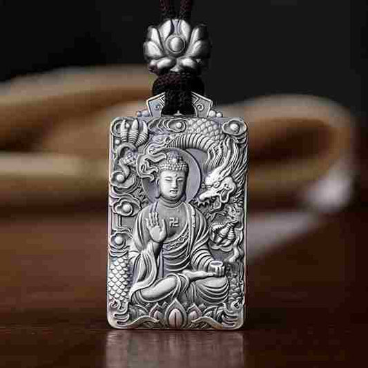 Buddha Silver Pedant Necklace - Guanyin or Tathagata