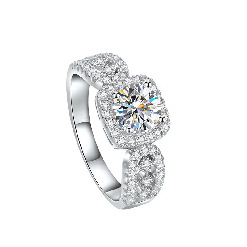 Moissanite wedding band