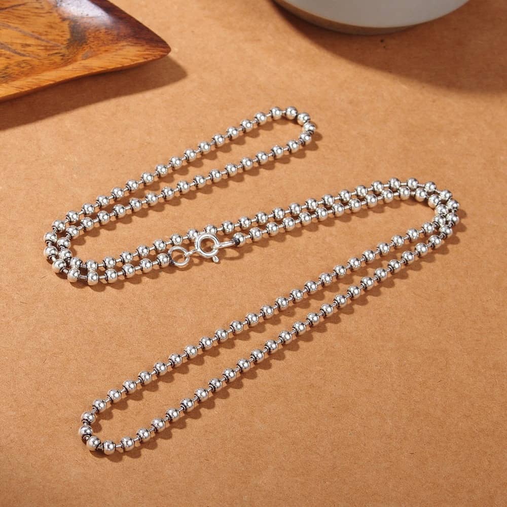 silver bead chain
