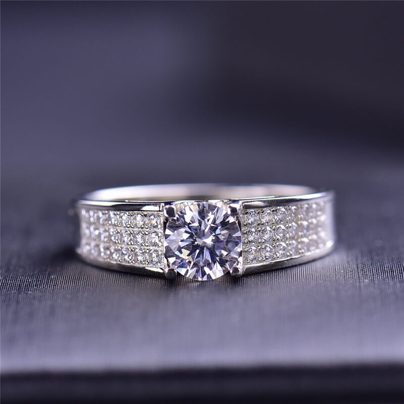 moissanite wedding band