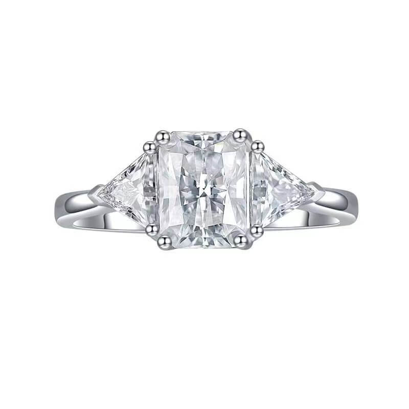 Moissanite wedding band