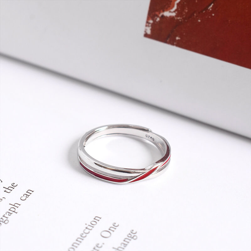 Red Thread Rings The Matchmaker's Red String Couple Rings – SterlingLoves