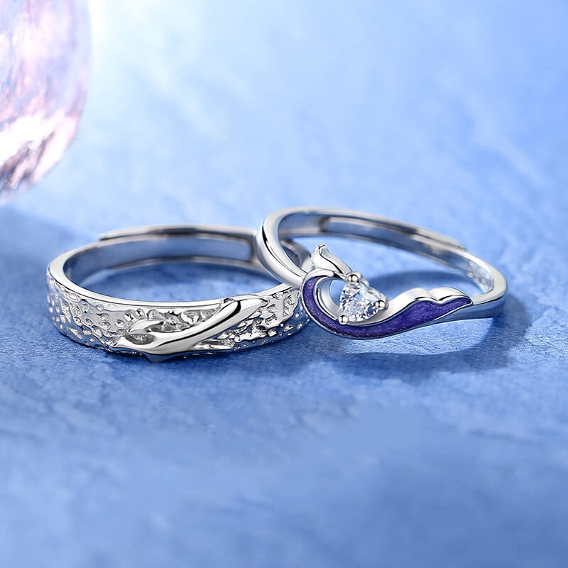 sterling silver couple rings
