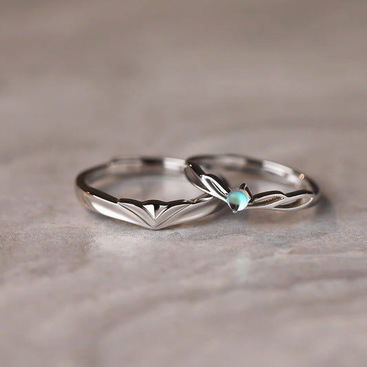 sterling silver matching rings