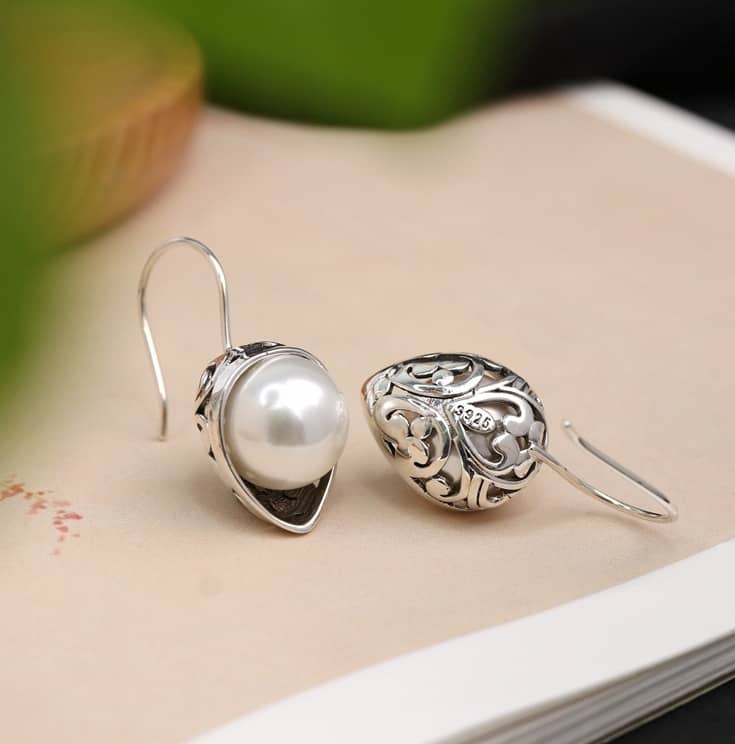 silver earrings