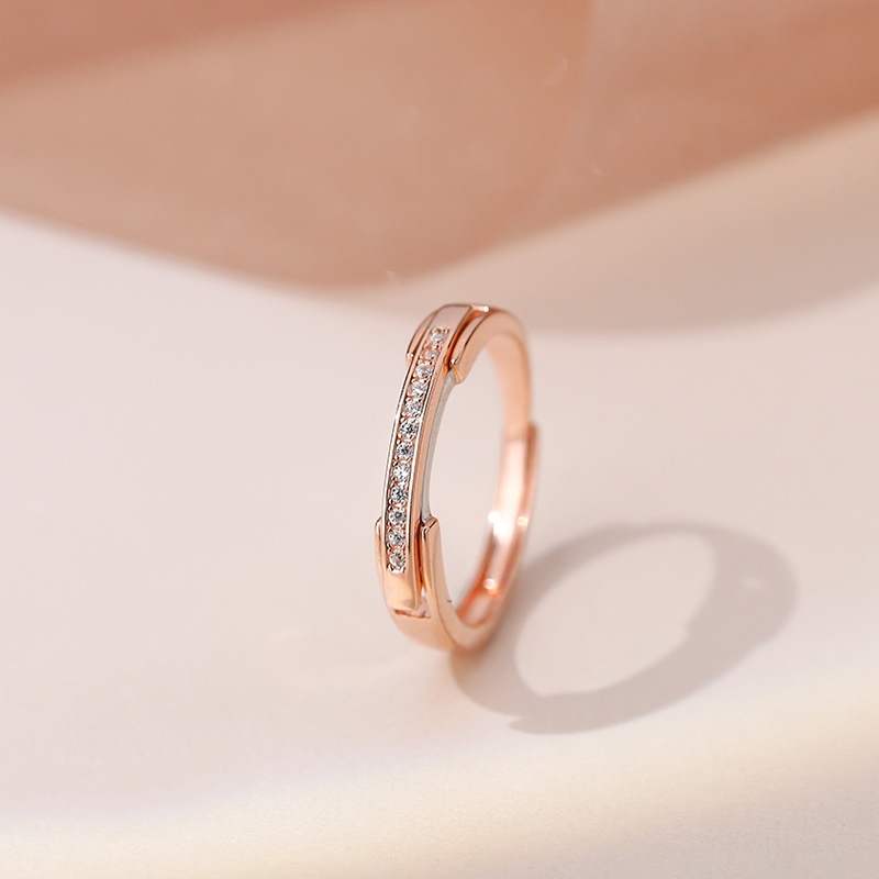 Hidden Love Message Flip-Open Silver Matching Rings - Silver or Rose Gold