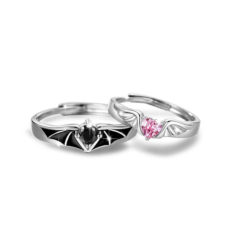 Angel & Devil Matching Couple Rings