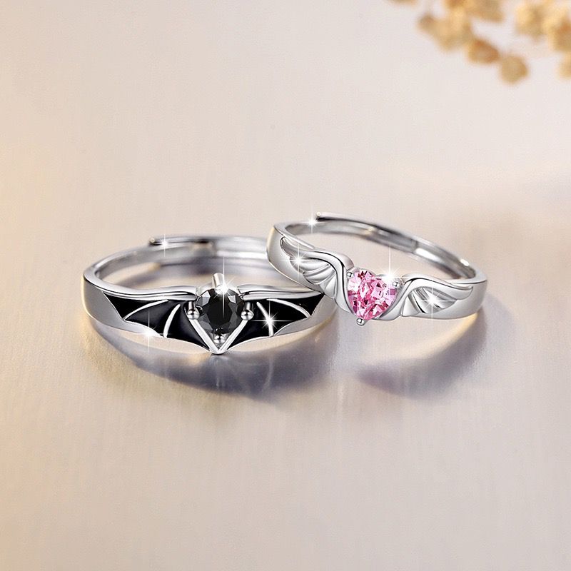 Angel & Devil Matching Couple Rings