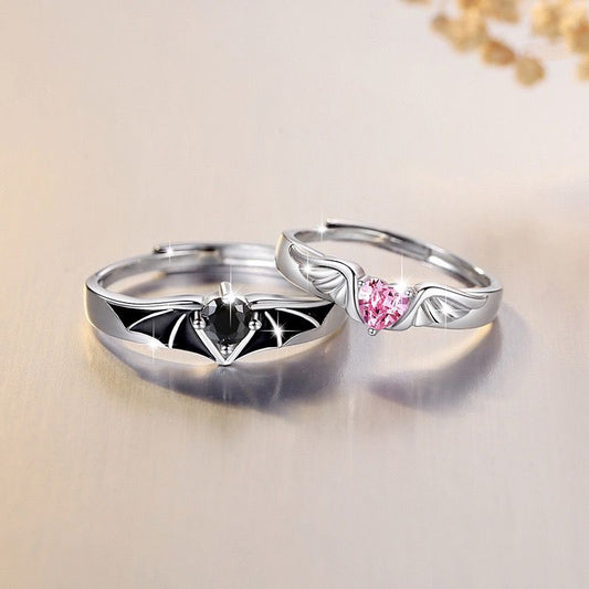 Angel & Devil Matching Couple Rings