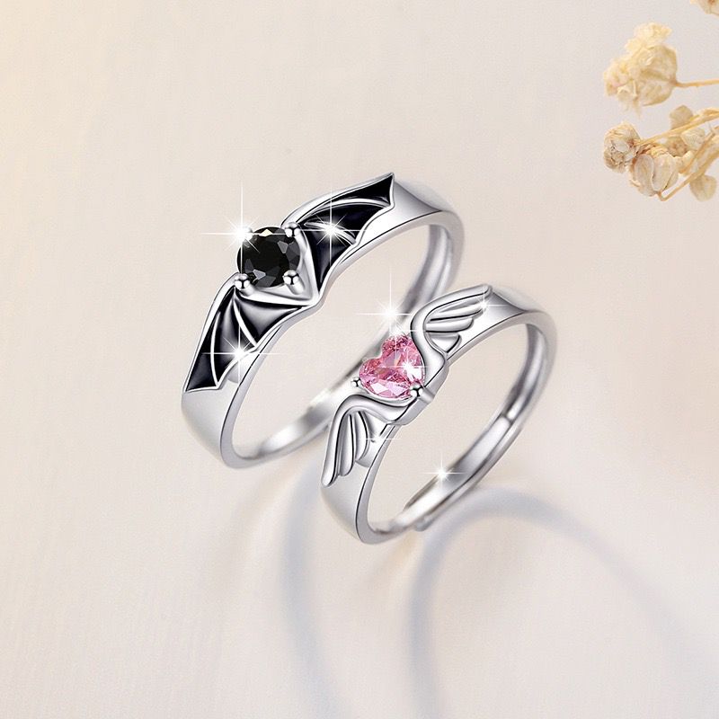 Angel & Devil Matching Couple Rings