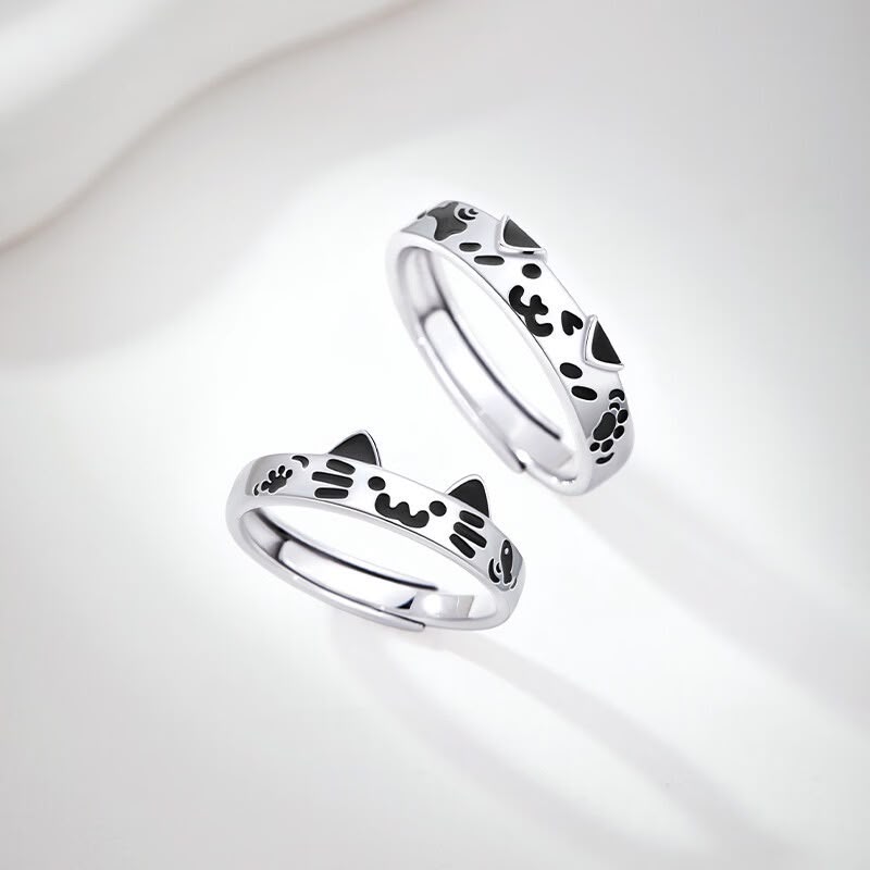 Adorable Cat & Dog Matching Rings