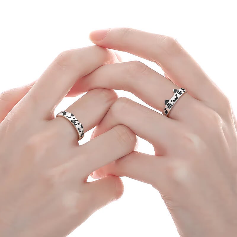 Adorable Cat & Dog Matching Rings