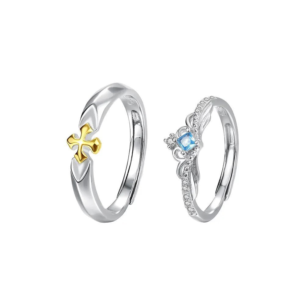 Princess & Knight Moonstone Matching Rings