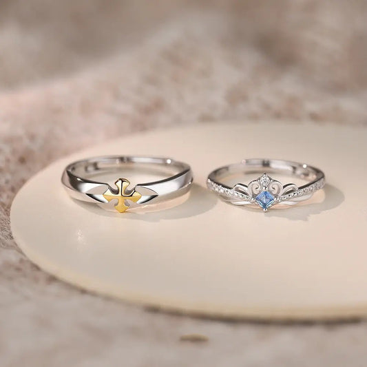 Princess & Knight Moonstone Matching Rings