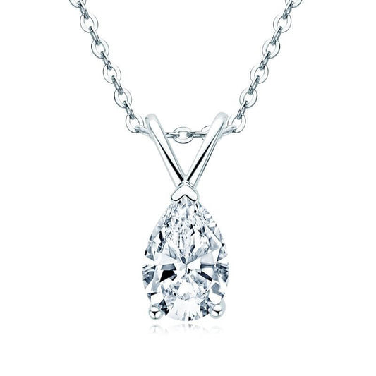 silver moissanite necklace