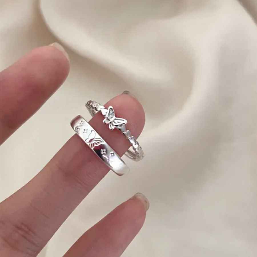 Butterfly Matching Couple Rings