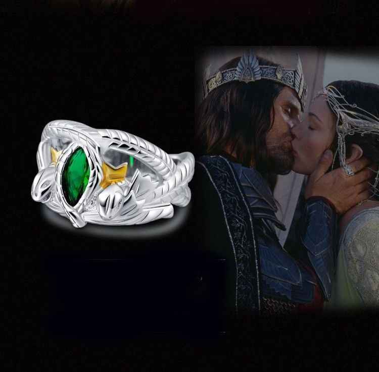 925 Sterling Silver Aragorns Ring of Barahir Silver from The Lord of The Rings, Two Snake Crown Ring, Aragorn King Of Gondor